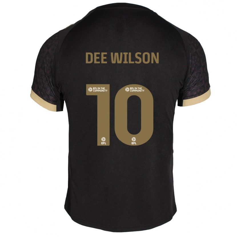 Danxen Niño Camiseta Georgia Dee Wilson #10 Negro Dorado 2ª Equipación 2025/26 La Camisa