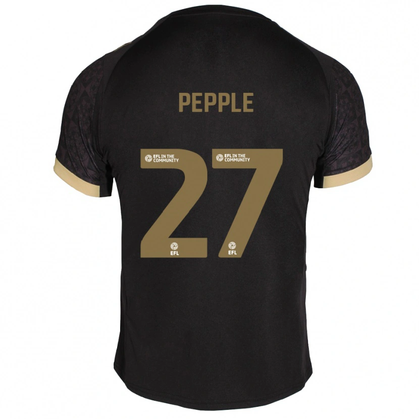 Danxen Niño Camiseta Aribim Pepple #27 Negro Dorado 2ª Equipación 2025/26 La Camisa