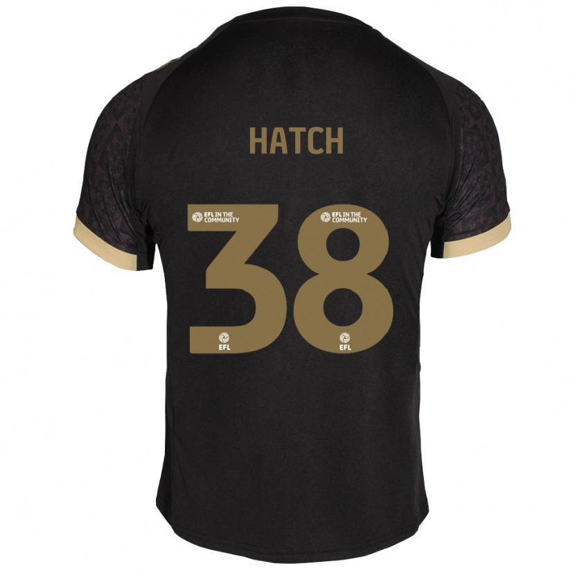 Danxen Niño Camiseta Joseph Hatch #38 Negro Dorado 2ª Equipación 2025/26 La Camisa