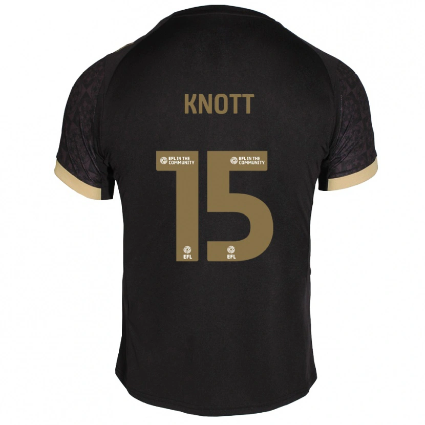 Danxen Niño Camiseta Georgie Knott #15 Negro Dorado 2ª Equipación 2025/26 La Camisa