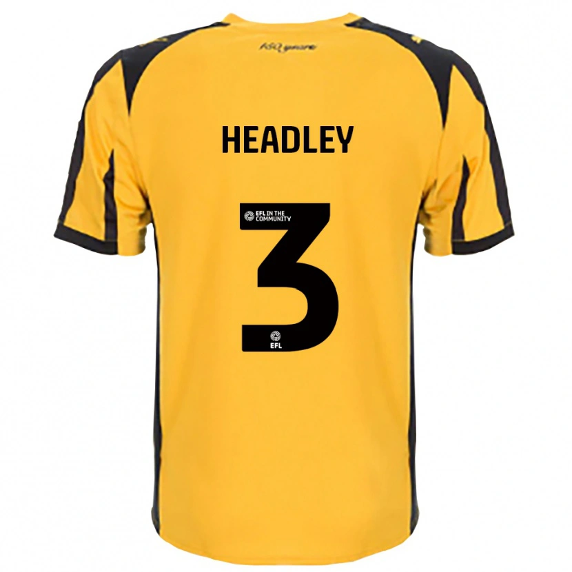 Danxen Niño Camiseta Jaheim Headley #3 Naranja Negro 2ª Equipación 2025/26 La Camisa