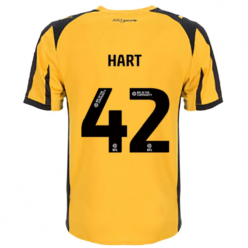 Danxen Niño Camiseta Sam Hart #42 Naranja Negro 2ª Equipación 2025/26 La Camisa