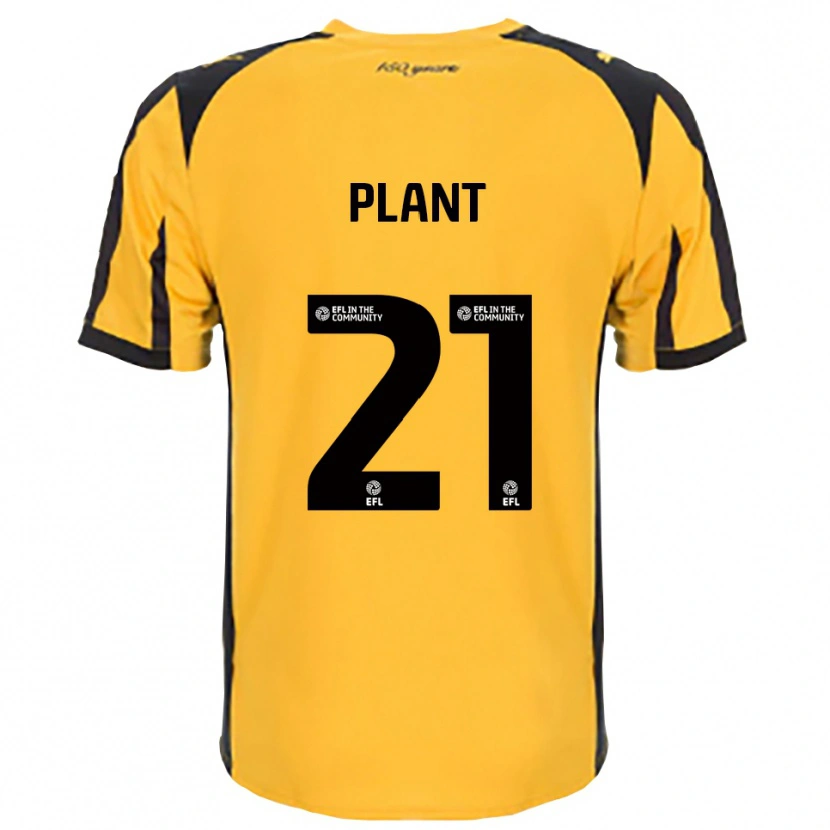 Danxen Niño Camiseta James Plant #21 Naranja Negro 2ª Equipación 2025/26 La Camisa