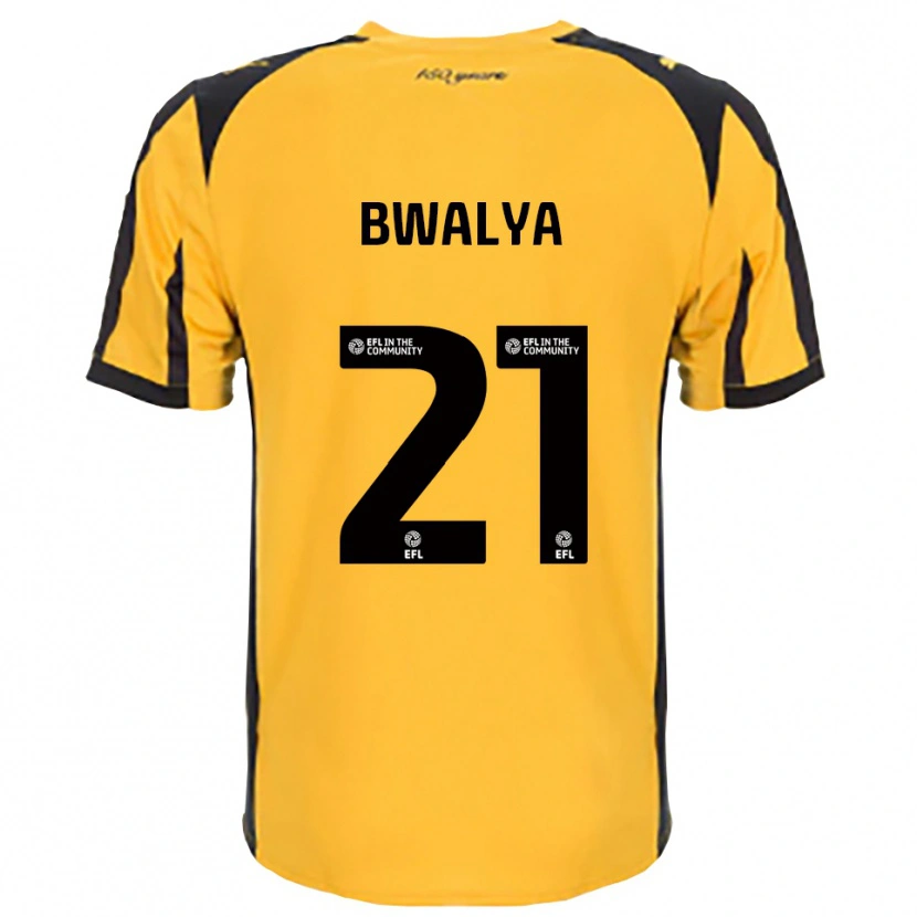 Danxen Niño Camiseta Sophie Bwalya #21 Naranja Negro 2ª Equipación 2025/26 La Camisa