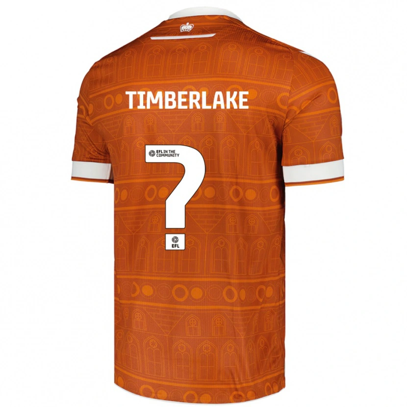 Danxen Niño Camiseta Jack Timberlake #0 Naranja Blanco 2ª Equipación 2025/26 La Camisa