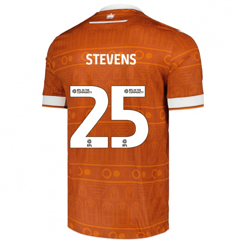 Danxen Niño Camiseta Jack Stevens #25 Naranja Blanco 2ª Equipación 2025/26 La Camisa