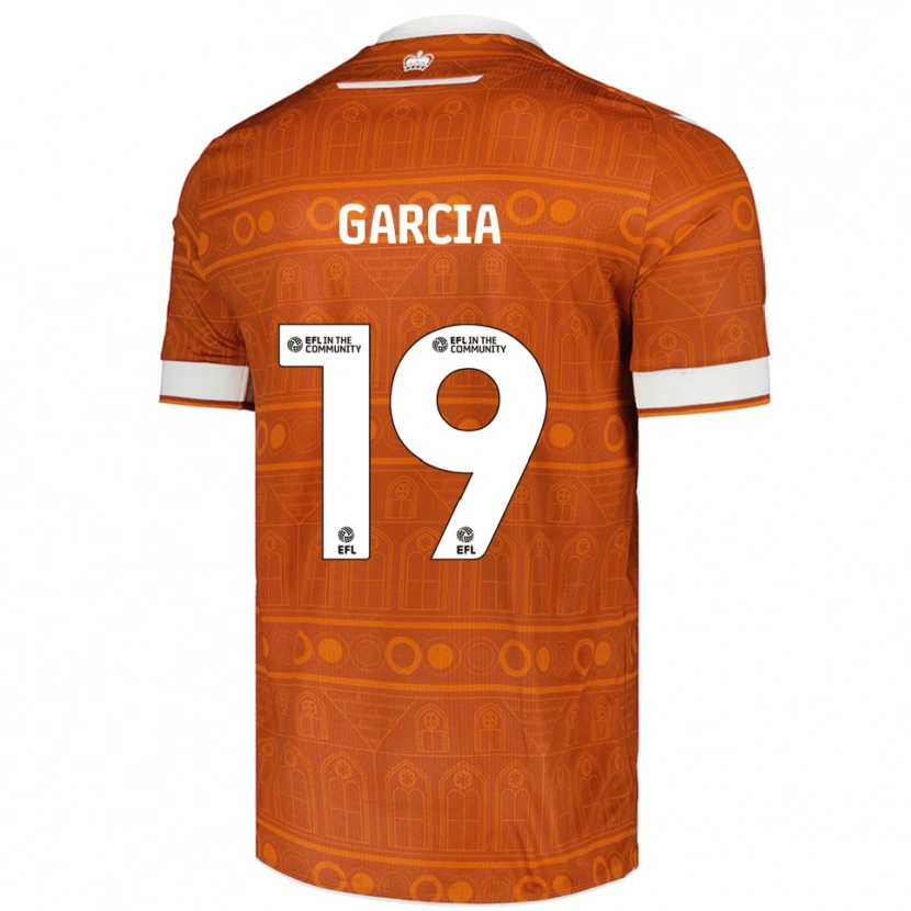 Danxen Niño Camiseta Andre Garcia #19 Naranja Blanco 2ª Equipación 2025/26 La Camisa