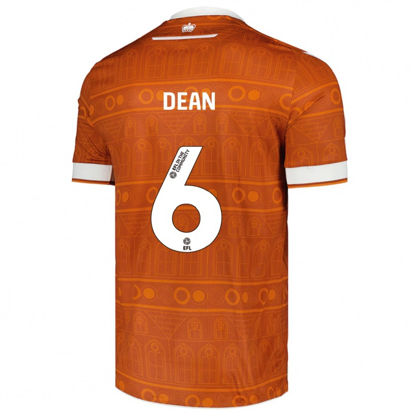Danxen Niño Camiseta Harlee Dean #6 Naranja Blanco 2ª Equipación 2025/26 La Camisa