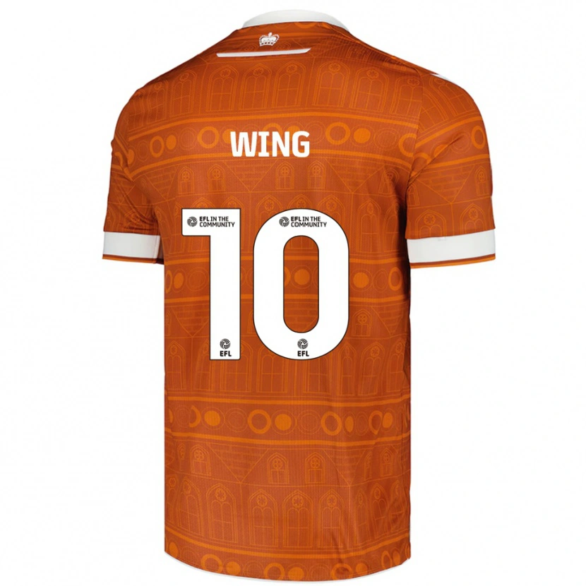 Danxen Niño Camiseta Lewis Wing #10 Naranja Blanco 2ª Equipación 2025/26 La Camisa