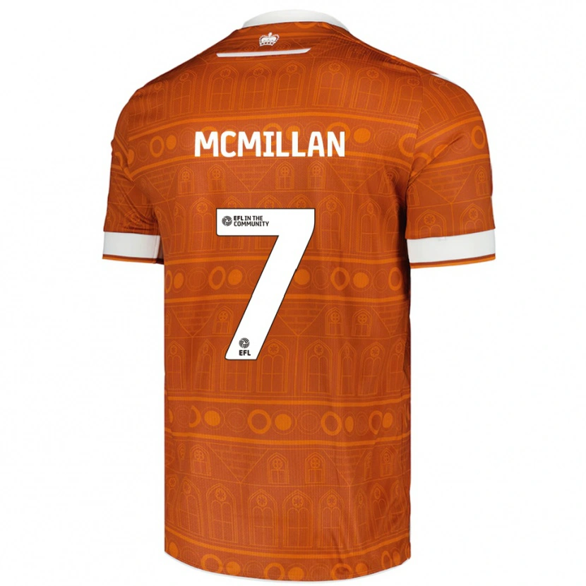 Danxen Niño Camiseta Maddox Mcmillan #7 Naranja Blanco 2ª Equipación 2025/26 La Camisa
