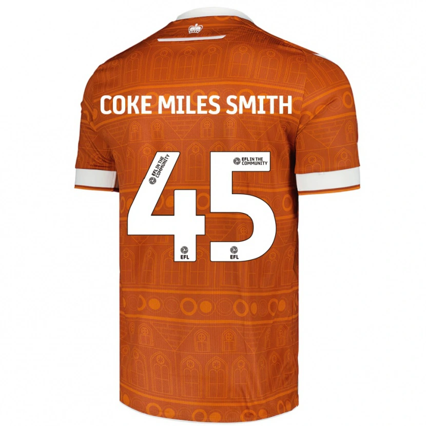 Danxen Niño Camiseta Kiyan Coke Miles Smith #45 Naranja Blanco 2ª Equipación 2025/26 La Camisa