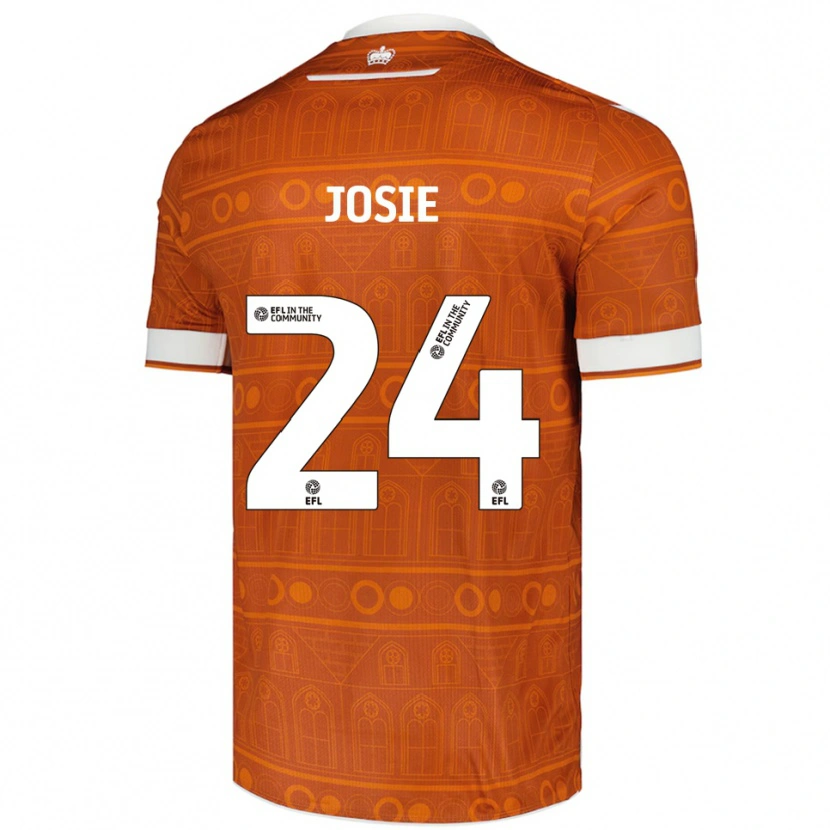 Danxen Niño Camiseta Josie Longhurst #24 Naranja Blanco 2ª Equipación 2025/26 La Camisa