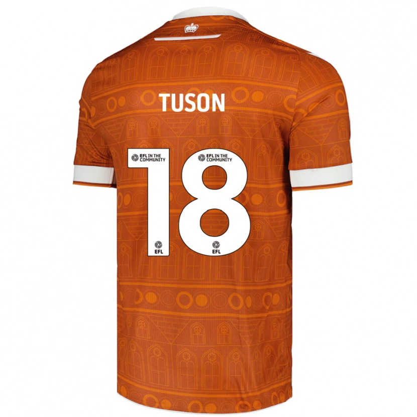 Danxen Niño Camiseta Freya Meadows-Tuson #18 Naranja Blanco 2ª Equipación 2025/26 La Camisa