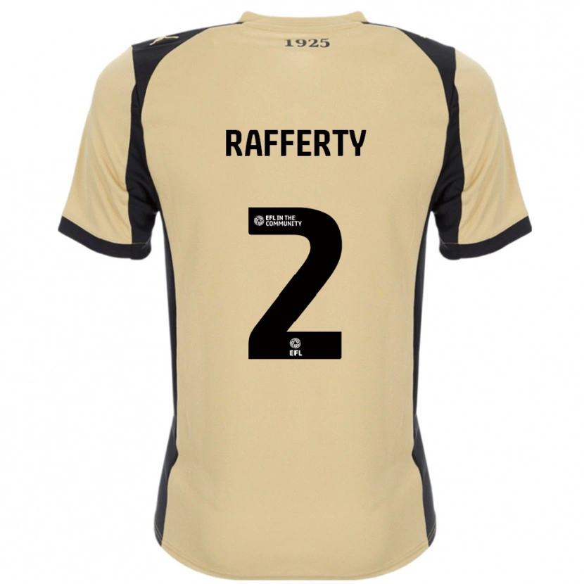 Danxen Niño Camiseta Joe Rafferty #2 Dorado Negro 2ª Equipación 2025/26 La Camisa