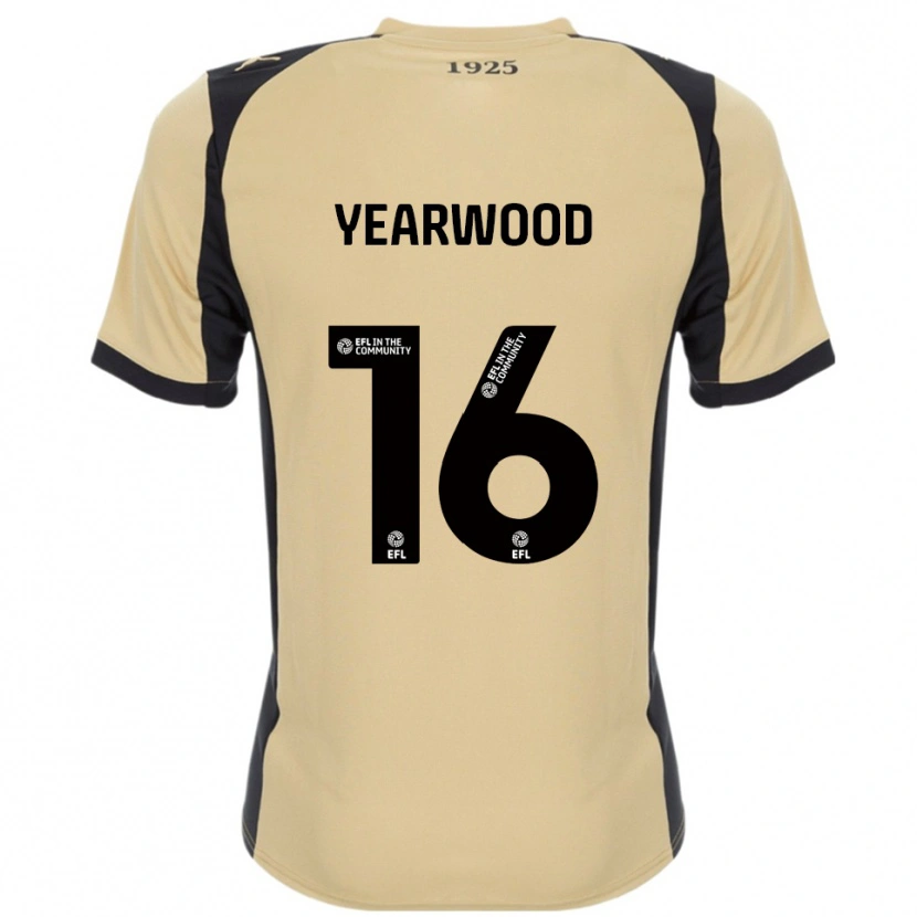 Danxen Niño Camiseta Dru Yearwood #16 Dorado Negro 2ª Equipación 2025/26 La Camisa