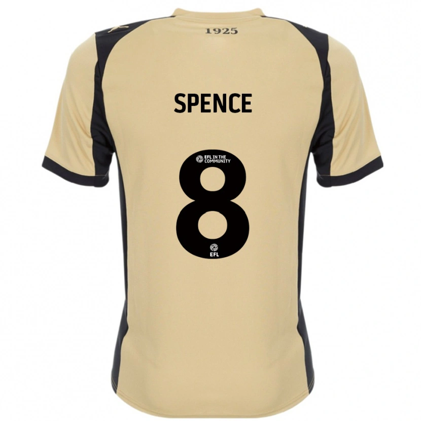 Danxen Niño Camiseta Kian Spence #8 Dorado Negro 2ª Equipación 2025/26 La Camisa