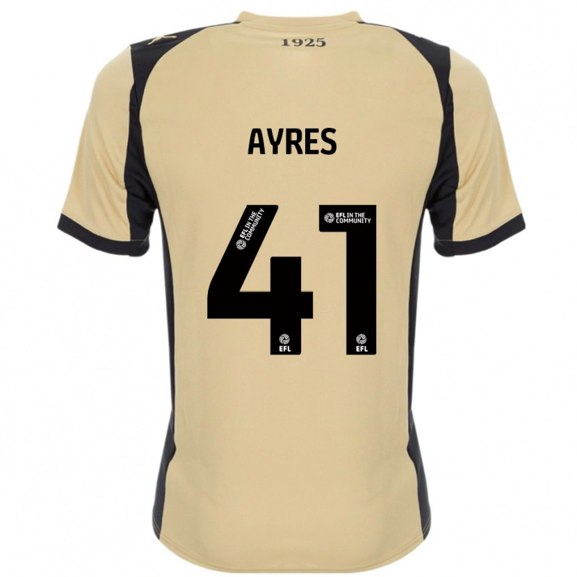 Danxen Niño Camiseta Josh Ayres #41 Dorado Negro 2ª Equipación 2025/26 La Camisa