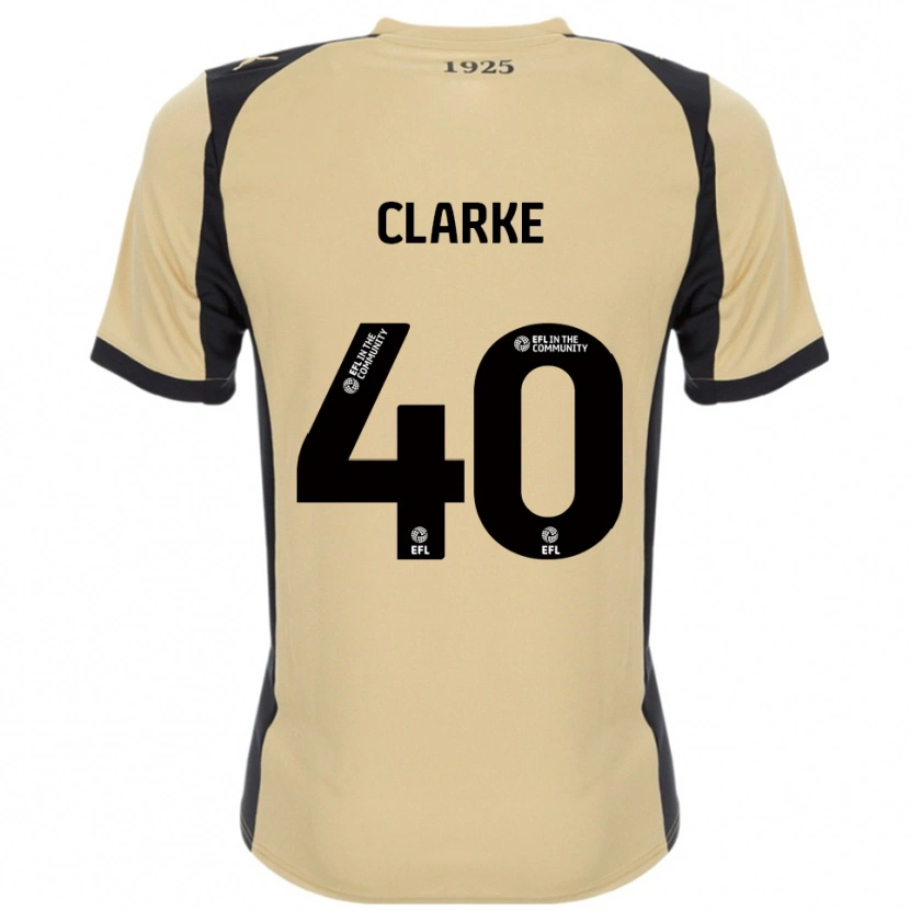Danxen Niño Camiseta Lewis Clarke #40 Dorado Negro 2ª Equipación 2025/26 La Camisa