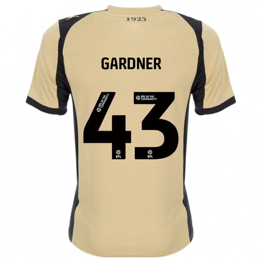 Danxen Niño Camiseta Dean Gardner #43 Dorado Negro 2ª Equipación 2025/26 La Camisa