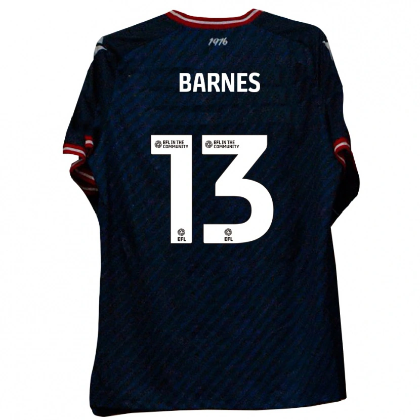 Danxen Niño Camiseta Callum Barnes #13 Azul Marino Rojo 2ª Equipación 2025/26 La Camisa