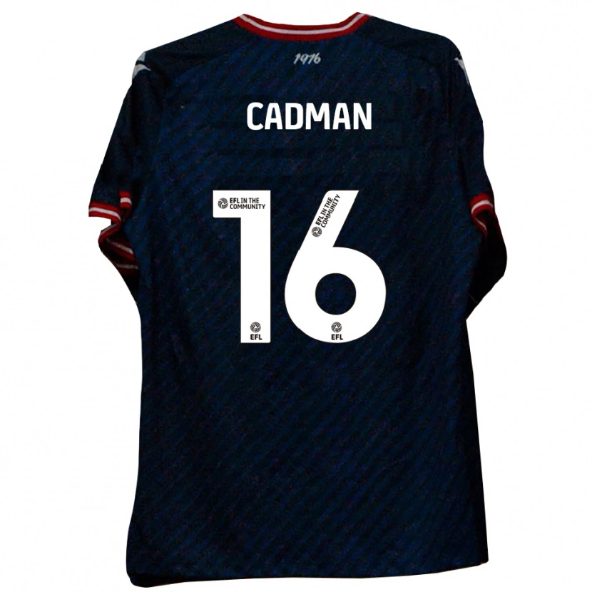 Danxen Niño Camiseta Taye Cadman #16 Azul Marino Rojo 2ª Equipación 2025/26 La Camisa
