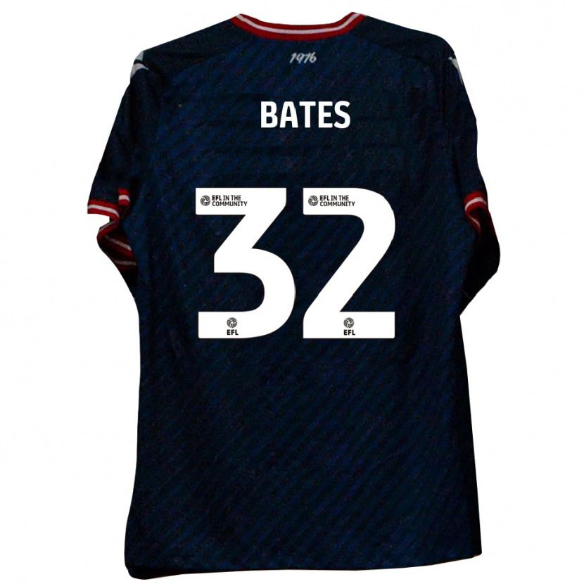 Danxen Niño Camiseta Ellis Bates #32 Azul Marino Rojo 2ª Equipación 2025/26 La Camisa