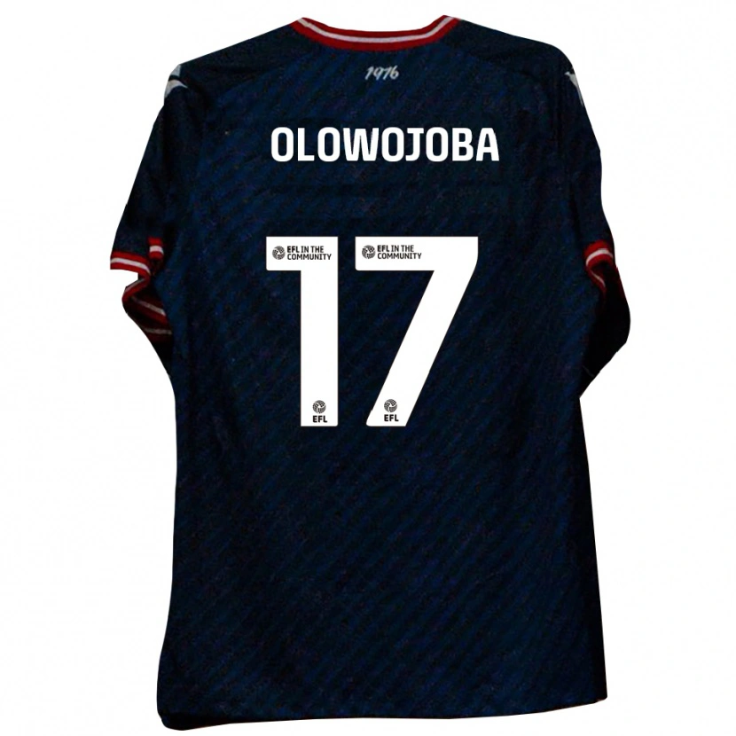 Danxen Niño Camiseta Temi Olowojoba #17 Azul Marino Rojo 2ª Equipación 2025/26 La Camisa