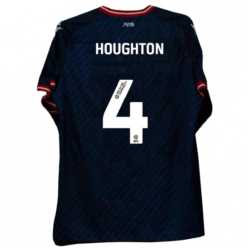 Danxen Niño Camiseta Jordan Houghton #4 Azul Marino Rojo 2ª Equipación 2025/26 La Camisa