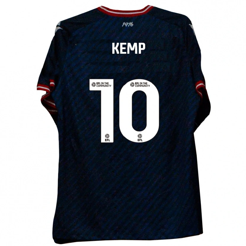 Danxen Niño Camiseta Dan Kemp #10 Azul Marino Rojo 2ª Equipación 2025/26 La Camisa