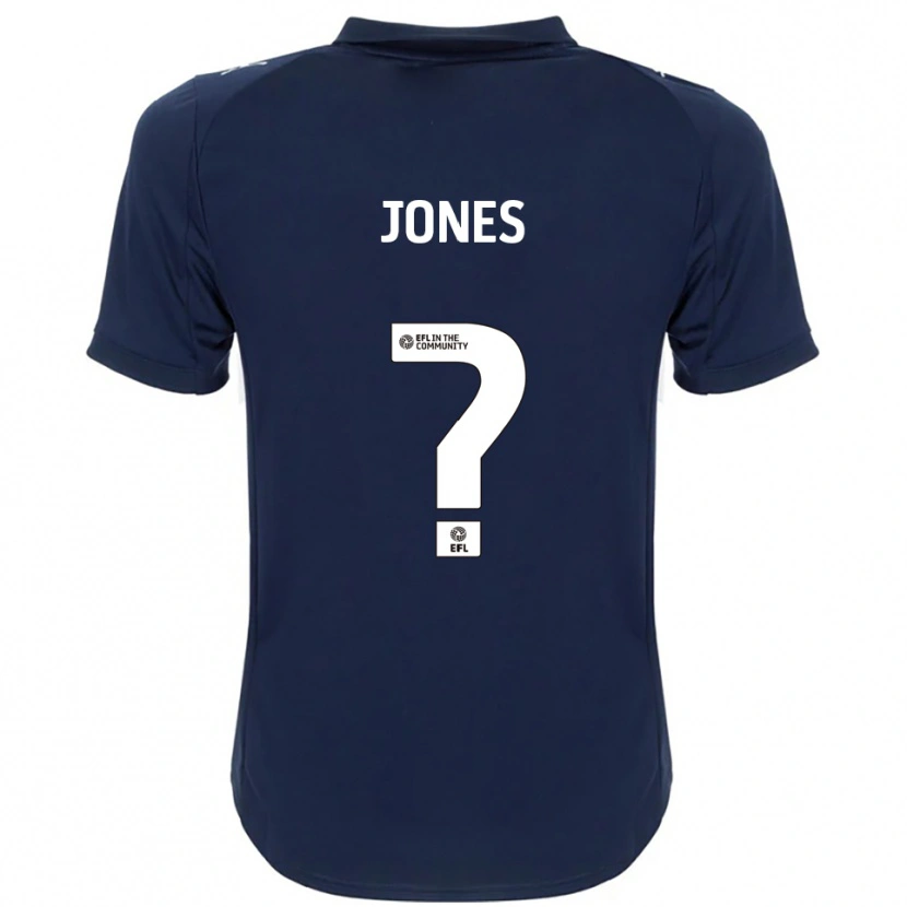 Danxen Niño Camiseta Callum Jones #0 Azul Marino Blanco 2ª Equipación 2025/26 La Camisa