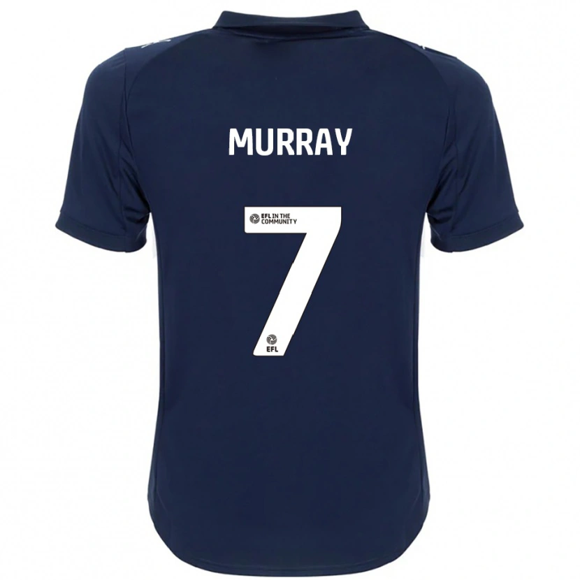 Danxen Niño Camiseta Fraser Murray #7 Azul Marino Blanco 2ª Equipación 2025/26 La Camisa
