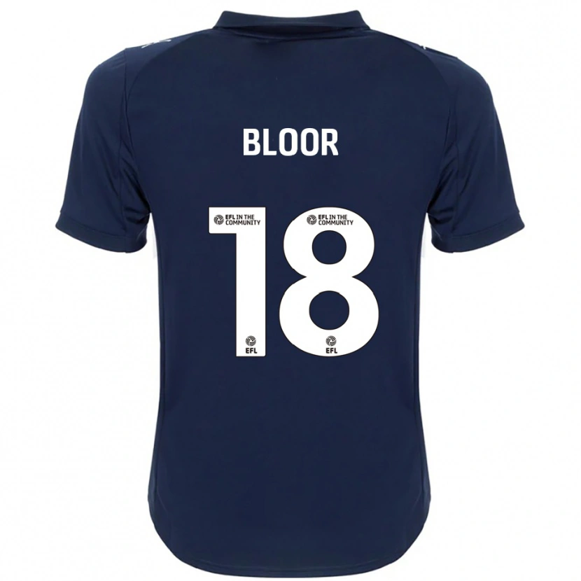 Danxen Niño Camiseta Chelsea Bloor #18 Azul Marino Blanco 2ª Equipación 2025/26 La Camisa
