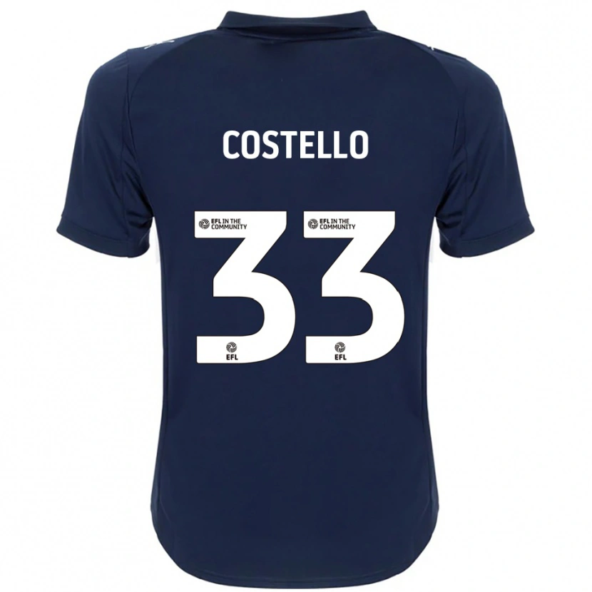 Danxen Niño Camiseta Tom Costello #33 Azul Marino Blanco 2ª Equipación 2025/26 La Camisa