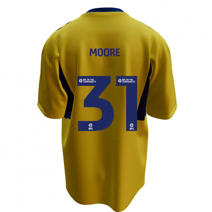 Danxen Niño Camiseta Stuart Moore #31 Amarillo Azul 2ª Equipación 2025/26 La Camisa