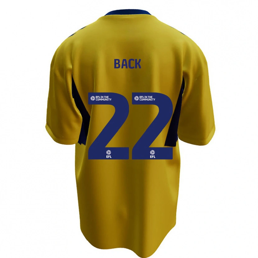 Danxen Niño Camiseta Fin Back #22 Amarillo Azul 2ª Equipación 2025/26 La Camisa