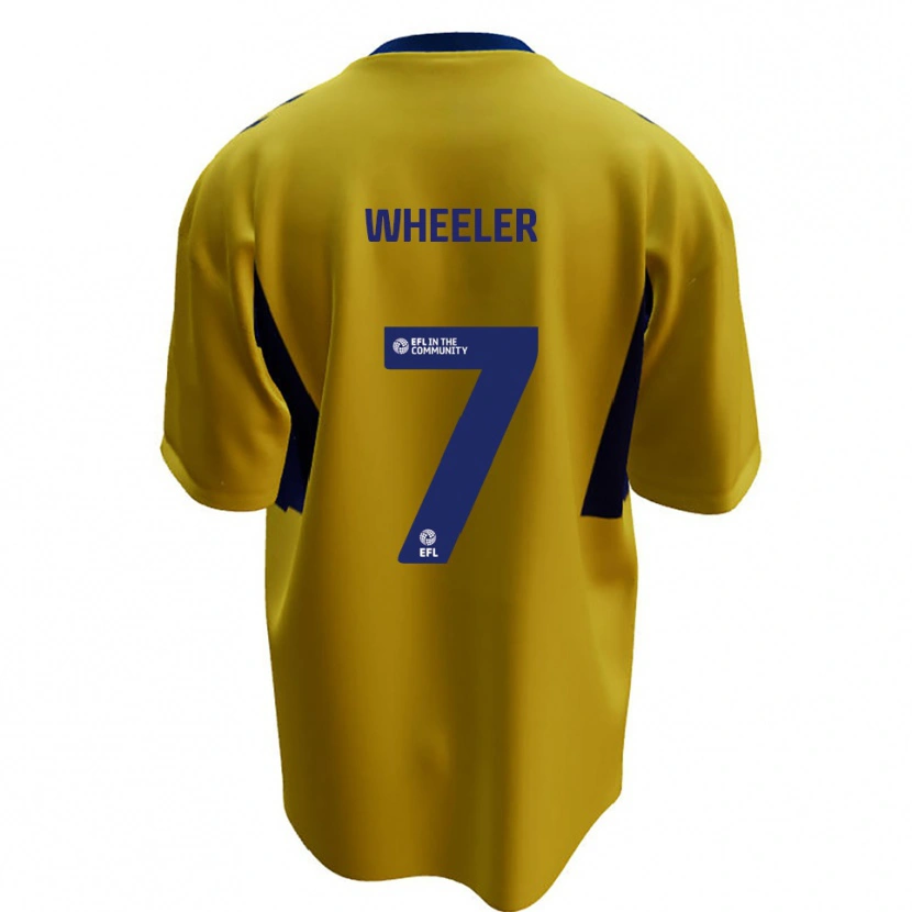 Danxen Niño Camiseta David Wheeler #7 Amarillo Azul 2ª Equipación 2025/26 La Camisa