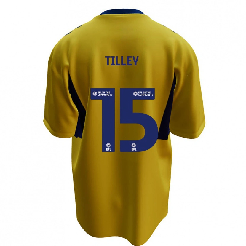 Danxen Niño Camiseta James Tilley #15 Amarillo Azul 2ª Equipación 2025/26 La Camisa