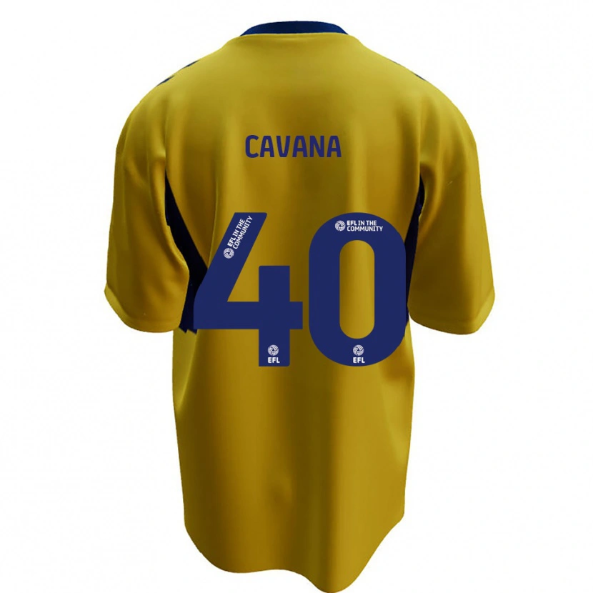 Danxen Niño Camiseta Max Cavana #40 Amarillo Azul 2ª Equipación 2025/26 La Camisa