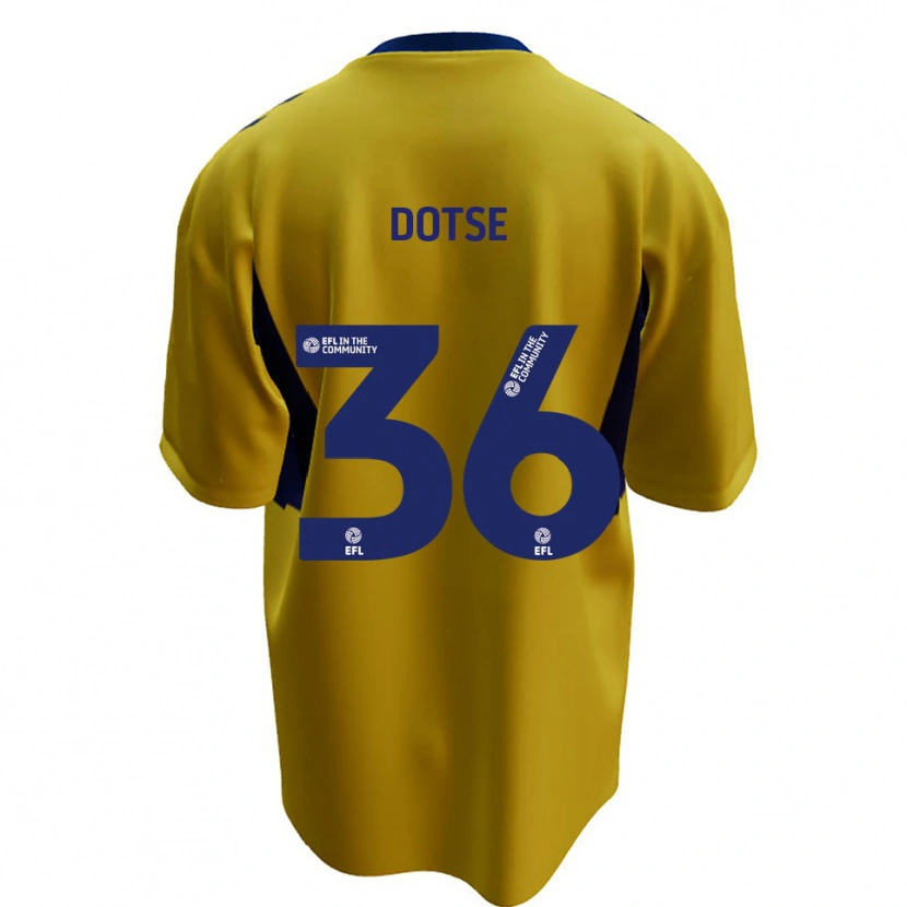 Danxen Niño Camiseta Jahiem Dotse #36 Amarillo Azul 2ª Equipación 2025/26 La Camisa