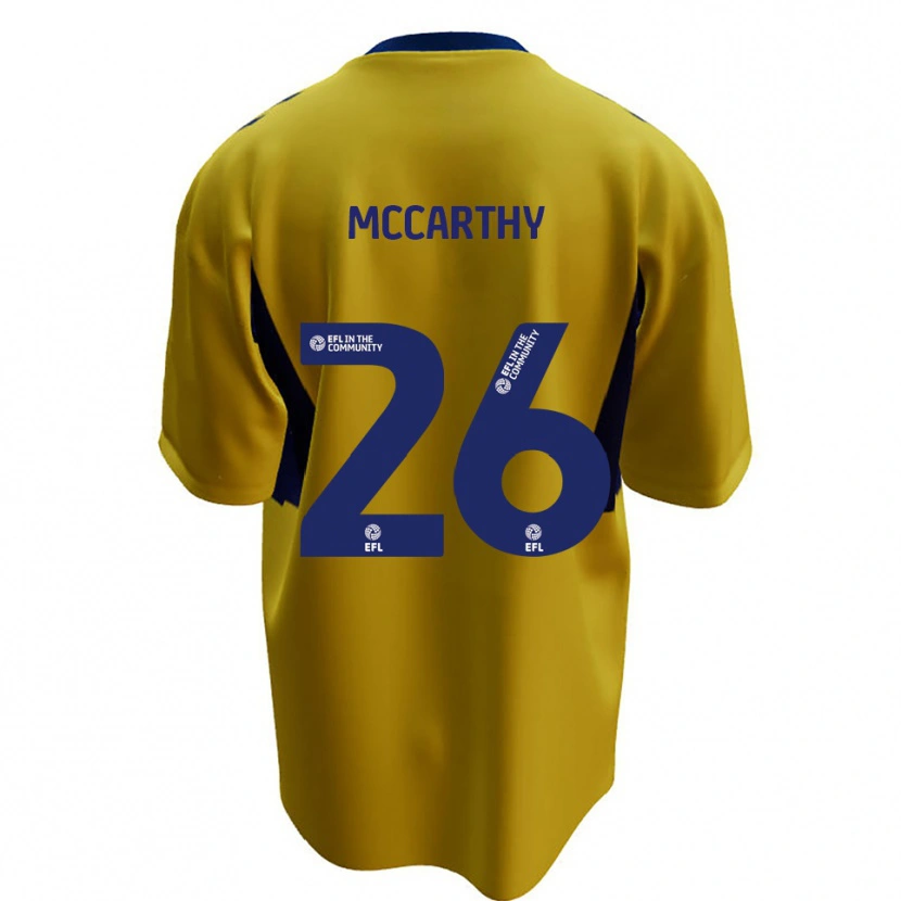 Danxen Niño Camiseta Jason Mccarthy #26 Amarillo Azul 2ª Equipación 2025/26 La Camisa