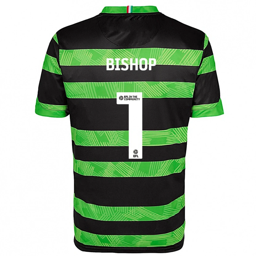 Danxen Niño Camiseta Nathan Bishop #1 Negro Verde 2ª Equipación 2025/26 La Camisa