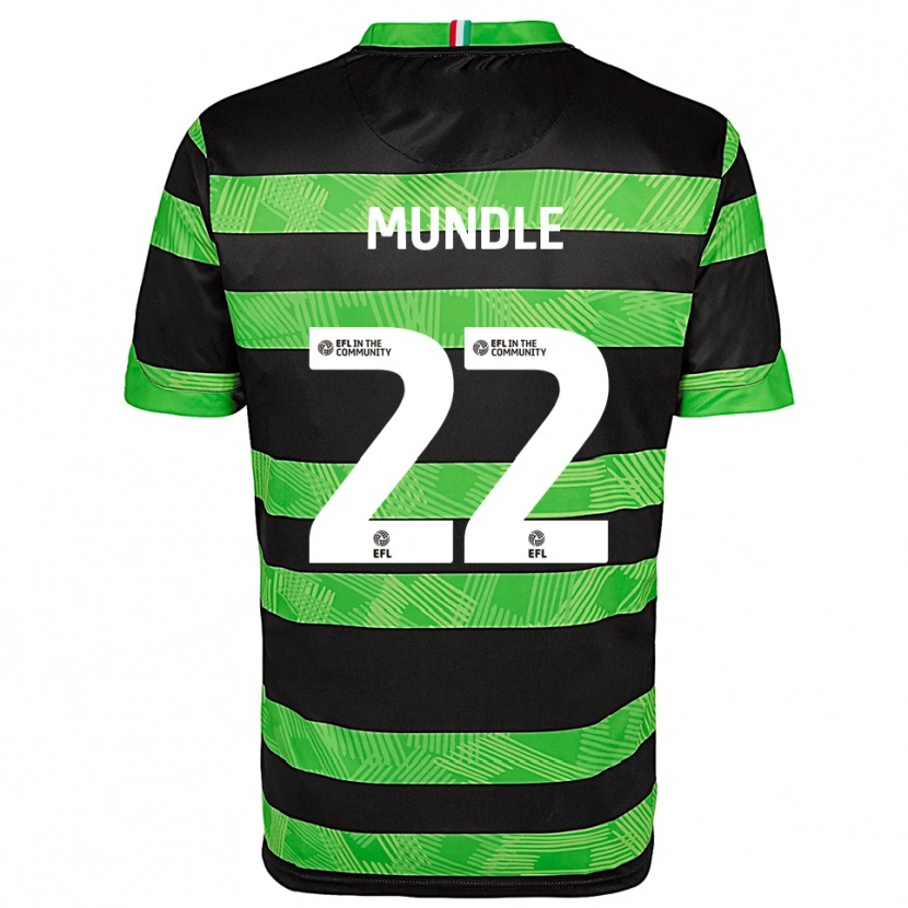 Danxen Niño Camiseta Alyssia Mundle #22 Negro Verde 2ª Equipación 2025/26 La Camisa