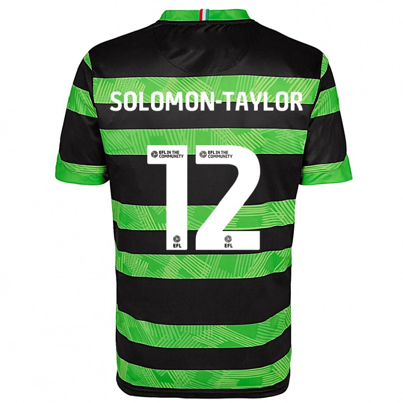 Danxen Niño Camiseta Kau'inohea Solomon-Taylor #12 Negro Verde 2ª Equipación 2025/26 La Camisa