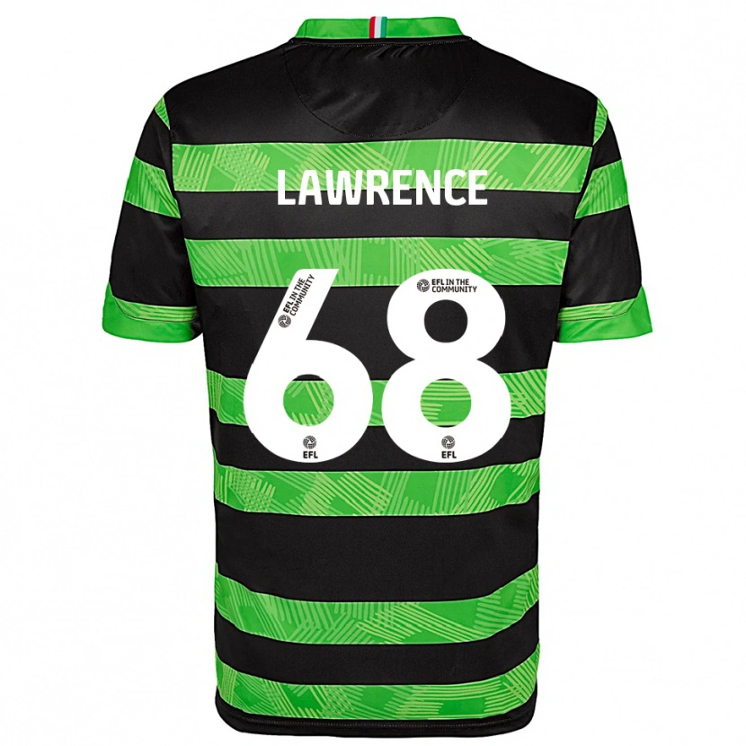 Danxen Niño Camiseta Jake Lawrence #68 Negro Verde 2ª Equipación 2025/26 La Camisa