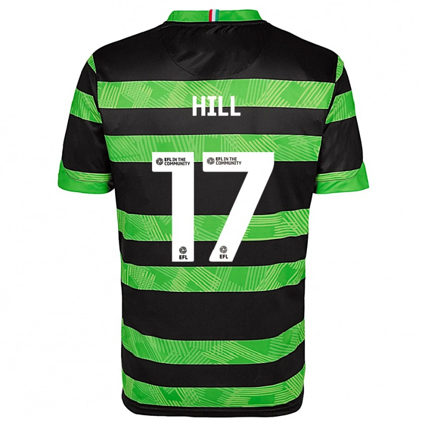 Danxen Niño Camiseta Anisha Hill #17 Negro Verde 2ª Equipación 2025/26 La Camisa