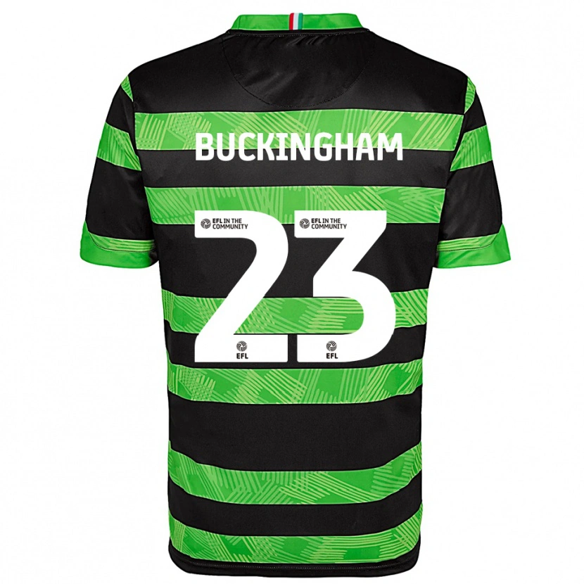 Danxen Niño Camiseta Kaylee Buckingham #23 Negro Verde 2ª Equipación 2025/26 La Camisa