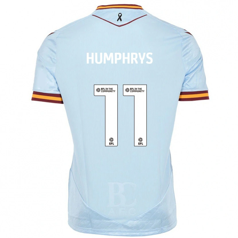 Danxen Niño Camiseta Stephen Humphrys #11 Celeste 2ª Equipación 2025/26 La Camisa