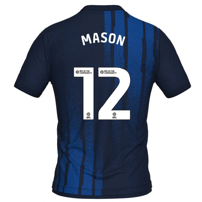 Danxen Niño Camiseta Owen Mason #12 Azul Marino Blanco 2ª Equipación 2025/26 La Camisa