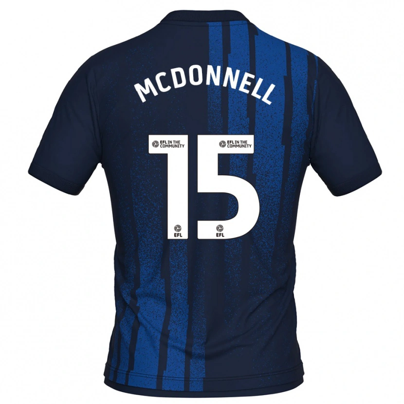 Danxen Niño Camiseta Jamie Mcdonnell #15 Azul Marino Blanco 2ª Equipación 2025/26 La Camisa