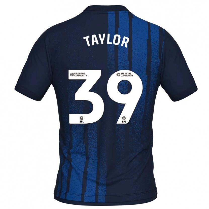 Danxen Niño Camiseta Oliver Taylor #39 Azul Marino Blanco 2ª Equipación 2025/26 La Camisa